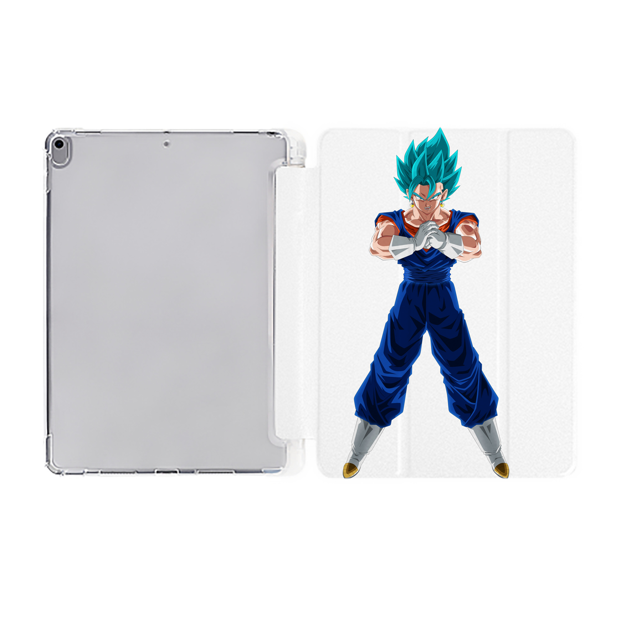（画像用） ドラゴンボール ベジット DRAGON BALL Vegetto IPad ケース ペン収納付き 三つ折りスタンド PUレザー×シリコン 対応機種9.5/10.5/10.9インチ